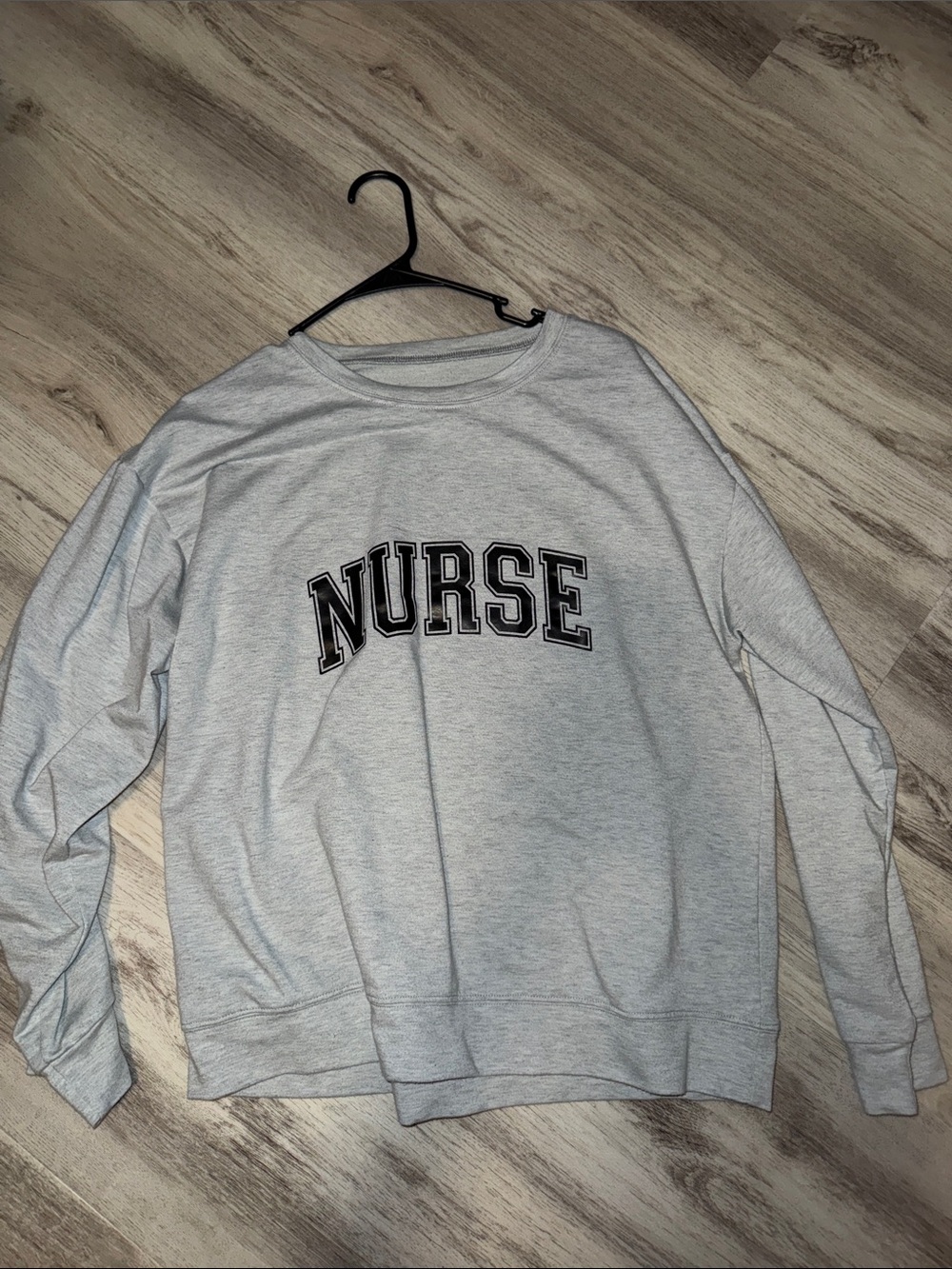 Gray 'NURSE' Crewneck Sweatshirt